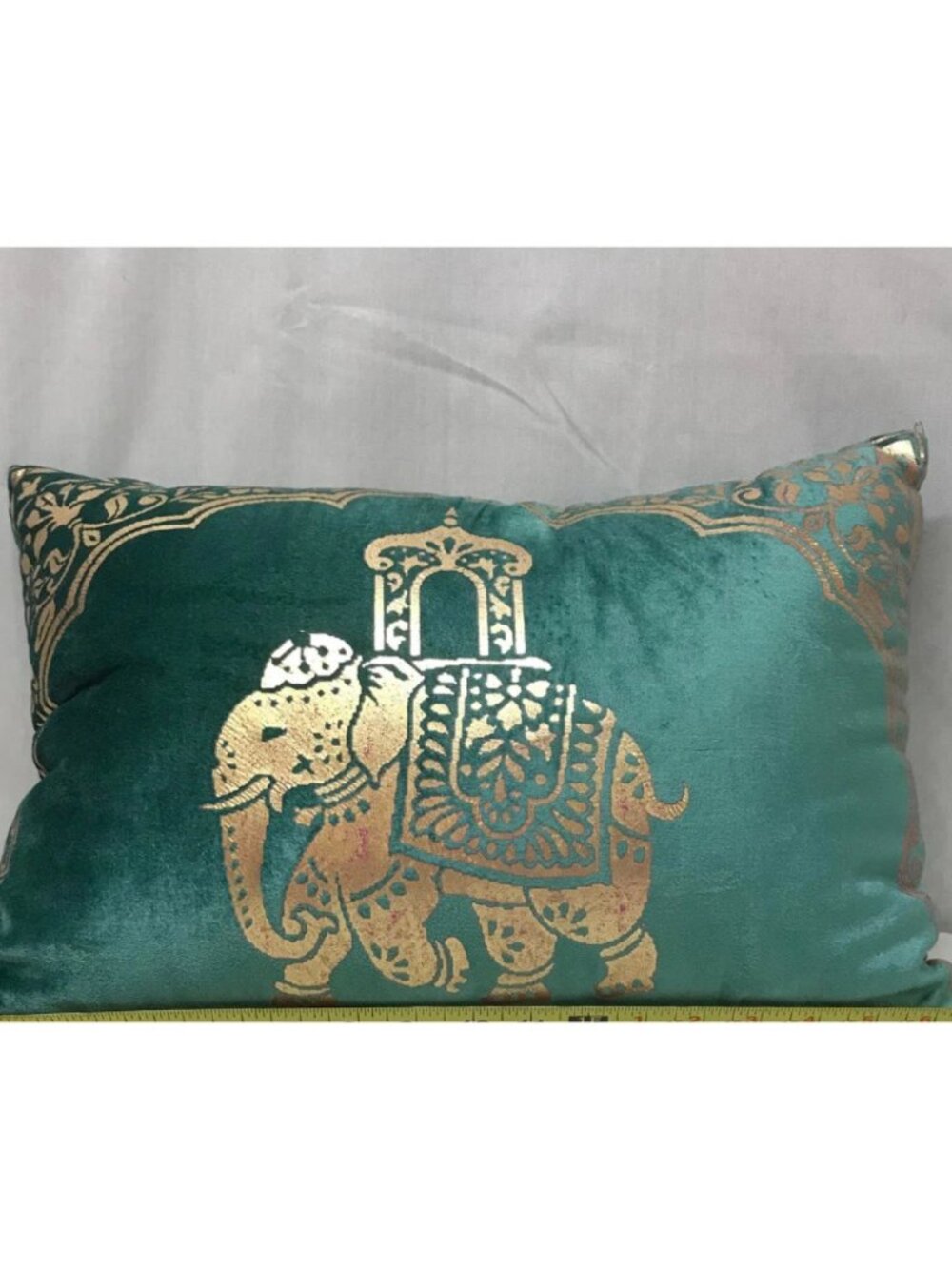 Unbranded Elephant Print Blue Throw Pillow Velvet Covers Cover Bedroom